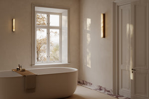 Artes Ceiling Mounted Alabaster Bathroom Light