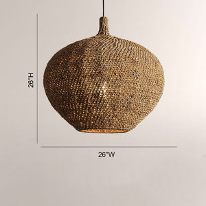 Caila Crocheted Seagrass Pendant