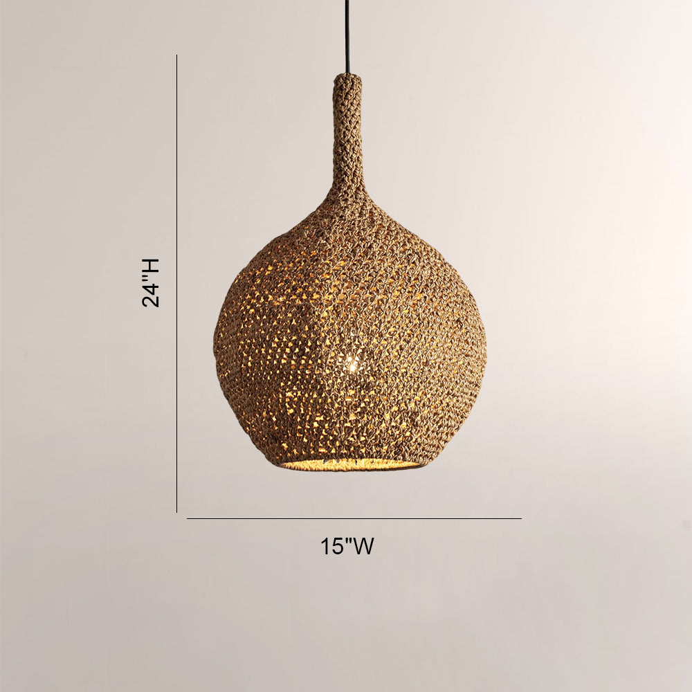 Caila Crocheted Seagrass Pendant
