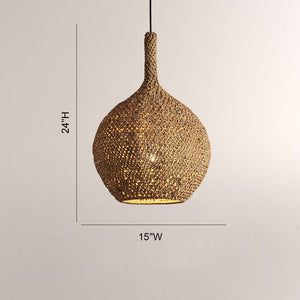 Caila Crocheted Seagrass Pendant