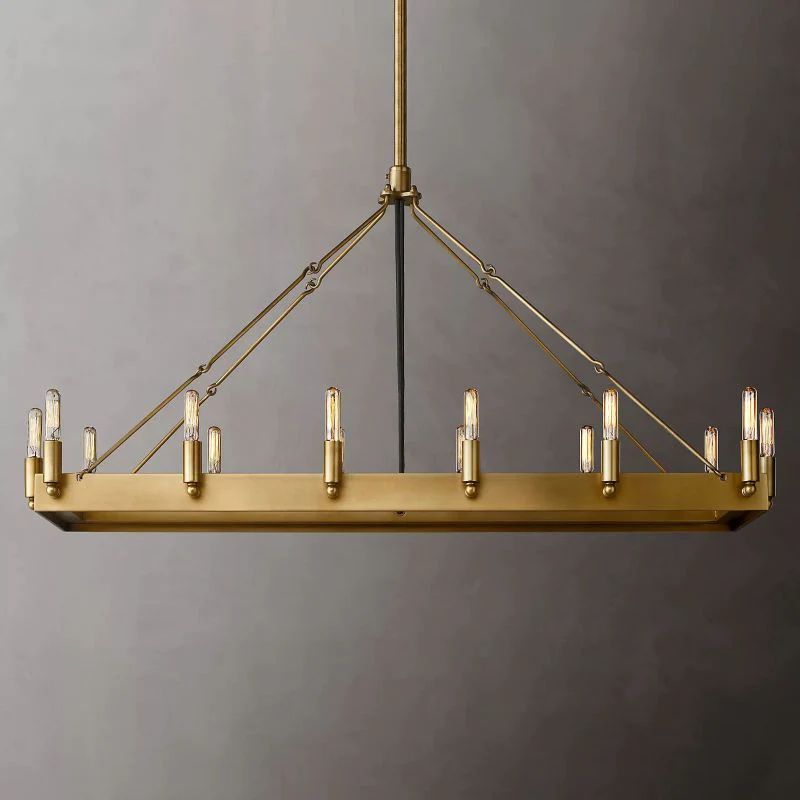 Camia Filament Rectangle Chandelier<41"-52">
