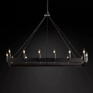 Camia Candelabra Rectangle Chandelier<41"-52">