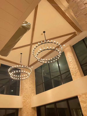 Camia 2-Tier Candelabra Round Chandelier<38"-73">