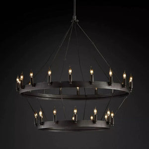 Camia 2-Tier Candelabra Round Chandelier<38"-73">