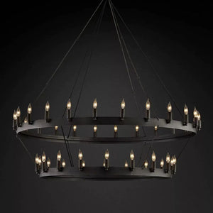 Camia 2-Tier Candelabra Round Chandelier<38"-73">