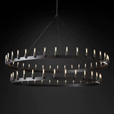 Camia 2-Tier Filament Round Chandelier<38"-73">