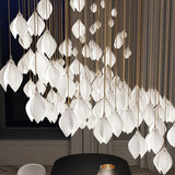 Ceramic Magnolia Flower Pendant Light