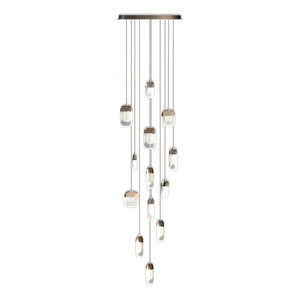 Chandelier for Staircase Full Copper Luxury Crystal Ceiling Light