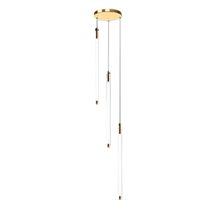 Contemporary Staircase Chandelier Spiral Tube Ceiling Light