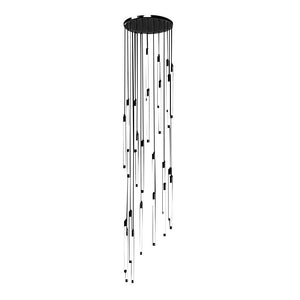 Contemporary Staircase Chandelier Spiral Tube Ceiling Light