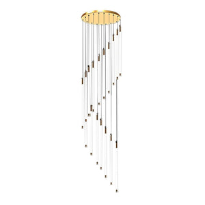 Contemporary Staircase Chandelier Spiral Tube Ceiling Light