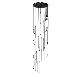 Contemporary Staircase Chandelier Spiral Tube Ceiling Light