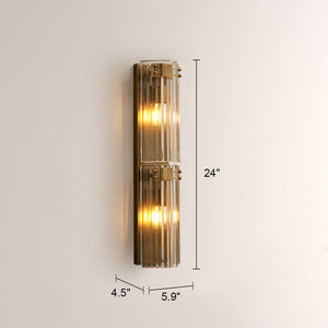 Delsia Fluted Glass Wall Sconce