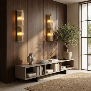 Delsia Fluted Glass Wall Sconce