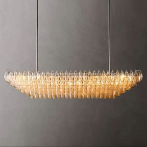 Dezeen Tiered Rectangle Chandelier 74"