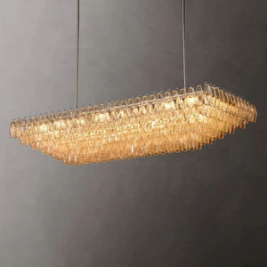 Dezeen Tiered Rectangle Chandelier 74"