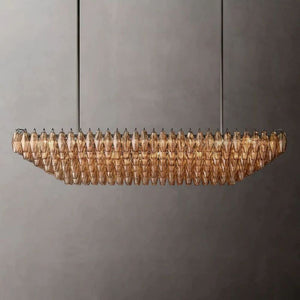 Dezeen Tiered Rectangle Chandelier 74"