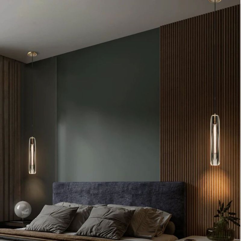 Disnoe Smoky Grey Crystal Pendant Lights