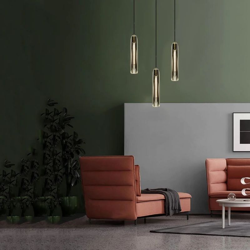 Disnoe Smoky Grey Crystal Pendant Lights