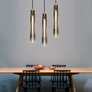 Disnoe Smoky Grey Crystal Pendant Lights