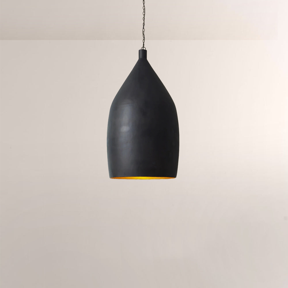 Fino Hammered Metal Cone Pendant
