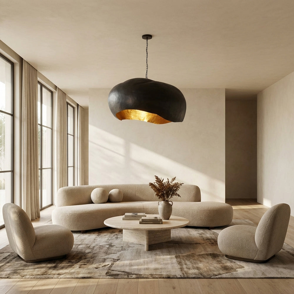 Fino Hammered Metal Dome Pendant