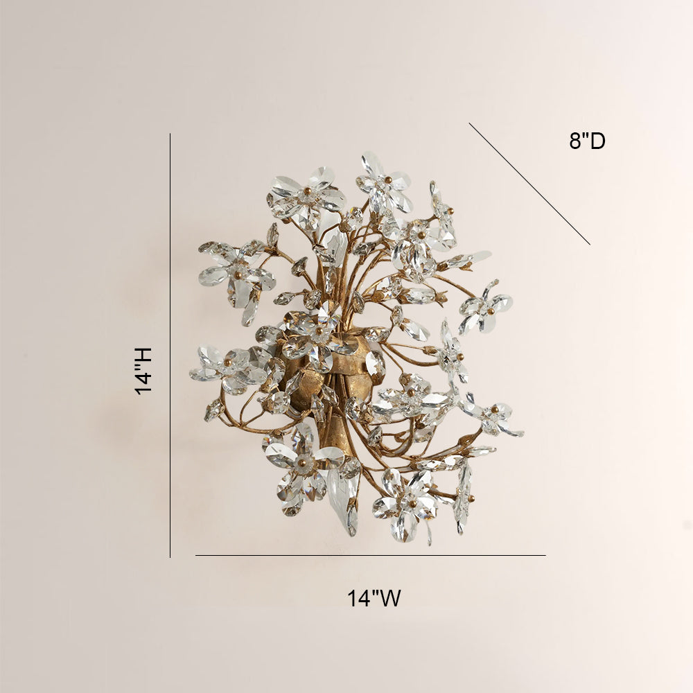 Fiore Crystal Blossom Wall Sconce
