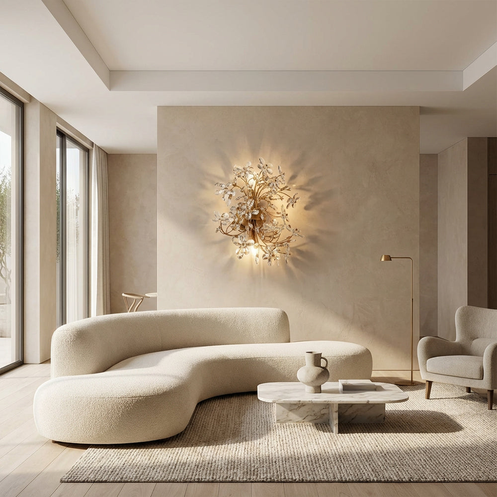 Fiore Crystal Blossom Wall Sconce