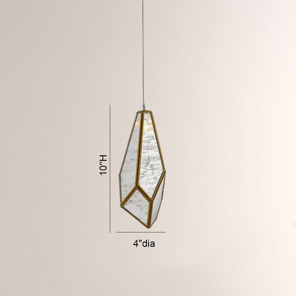 Glara Mirror Round Multi-Drop Pendant
