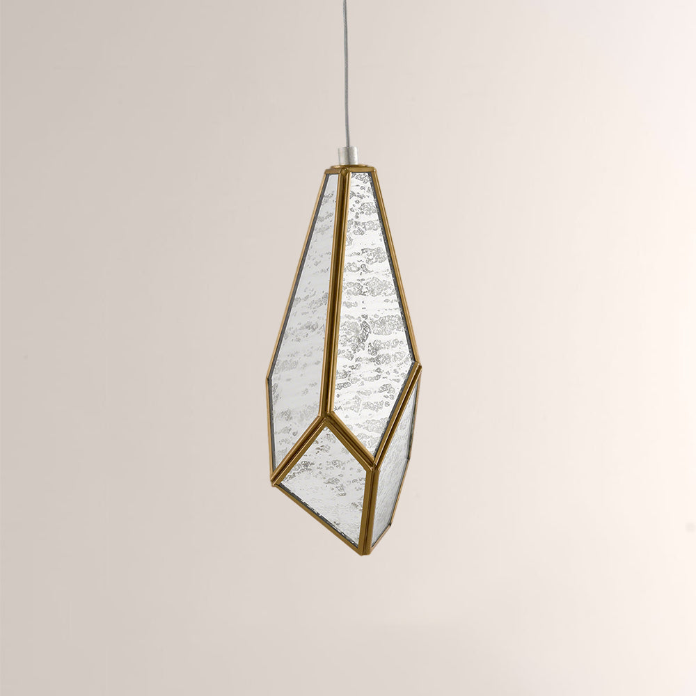 Glara Mirror Round Multi-Drop Pendant