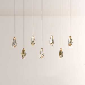 Glara Mirror Linear Multi-Drop Pendant