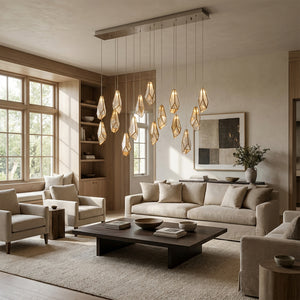 Glara Mirror Linear Multi-Drop Pendant