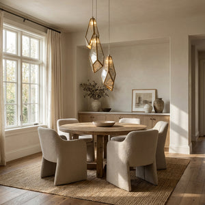 Glara Mirror Round Multi-Drop Pendant