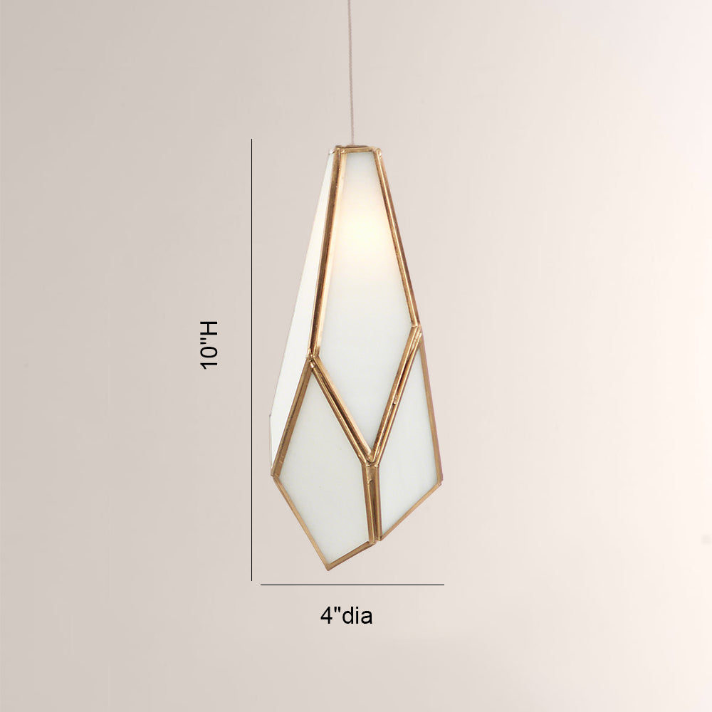 Glara White Round Multi-Drop Pendant