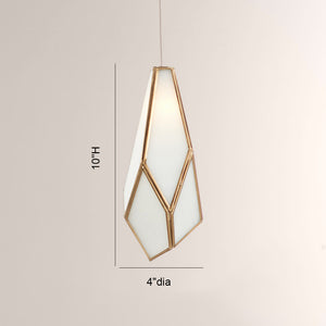 Glara White Round Multi-Drop Pendant