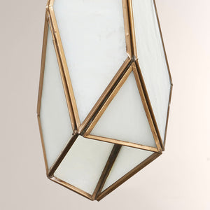 Glara White Round Multi-Drop Pendant