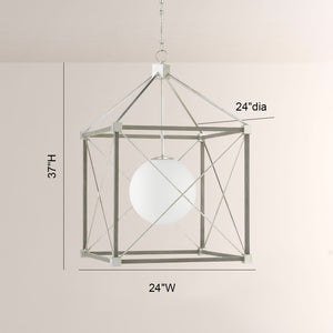 Gleno Gray Lantern Chandelier