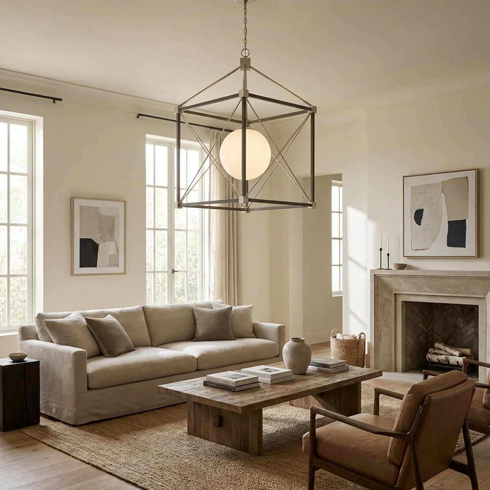 Gleno Gray Lantern Chandelier