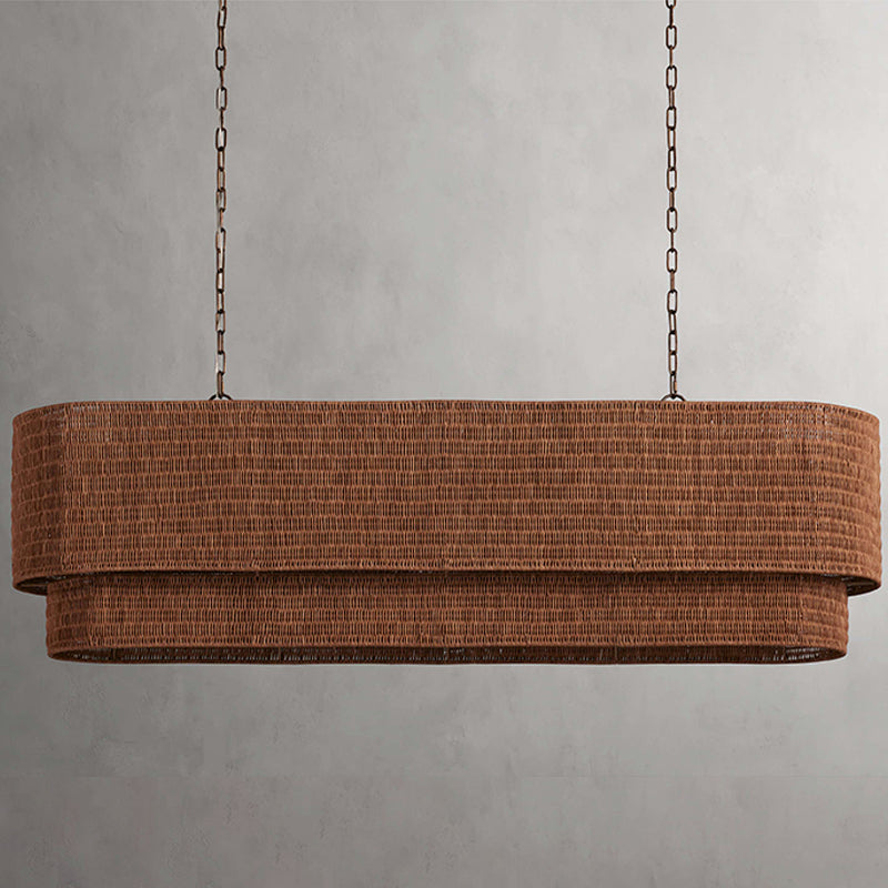 Nogy Rattan Beam  Chandelier