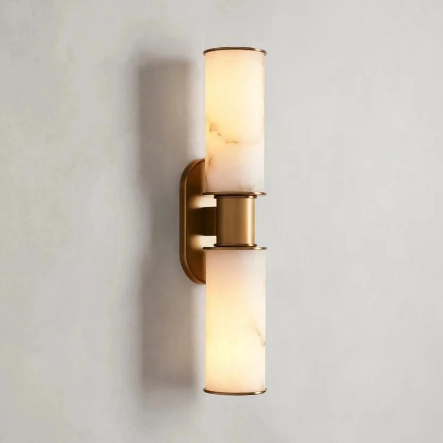 Harlin 2-Light Wall Sconce in Alabaster