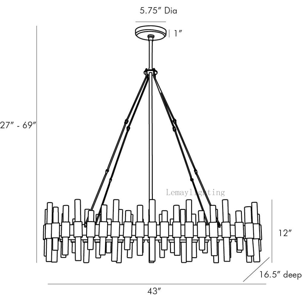 Hasluxe Oval Chandelier