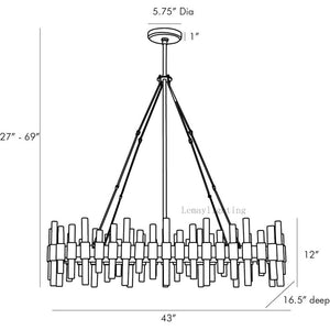 Hasluxe Oval Chandelier