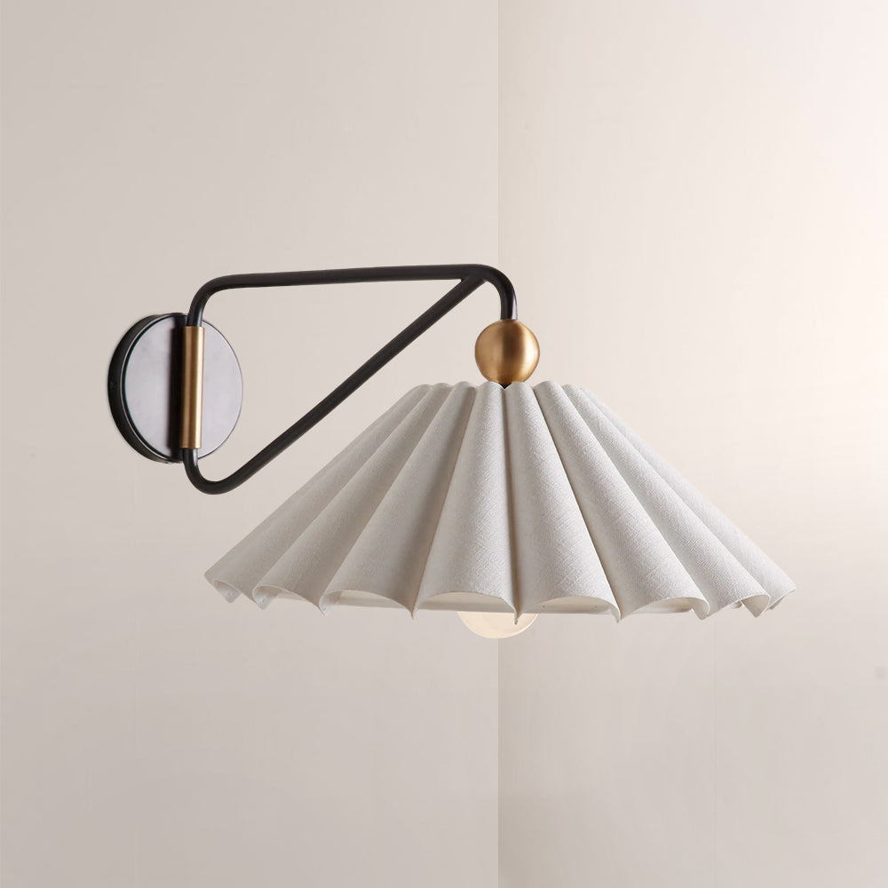 Haylo Pleated Linen Wall Sconce