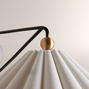 Haylo Pleated Linen Wall Sconce