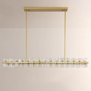 Tara Led Rectangular Chandelier 54"