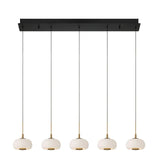 Lanterns 5 Light Linear LED Chanderlier