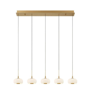 Lanterns 5 Light Linear LED Chanderlier
