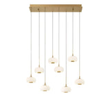 Lanterns 8 Light Rectangular LED Chanderlier