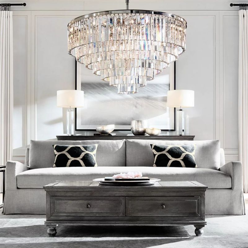 Leonor Vintage Round Chandelier 44”
