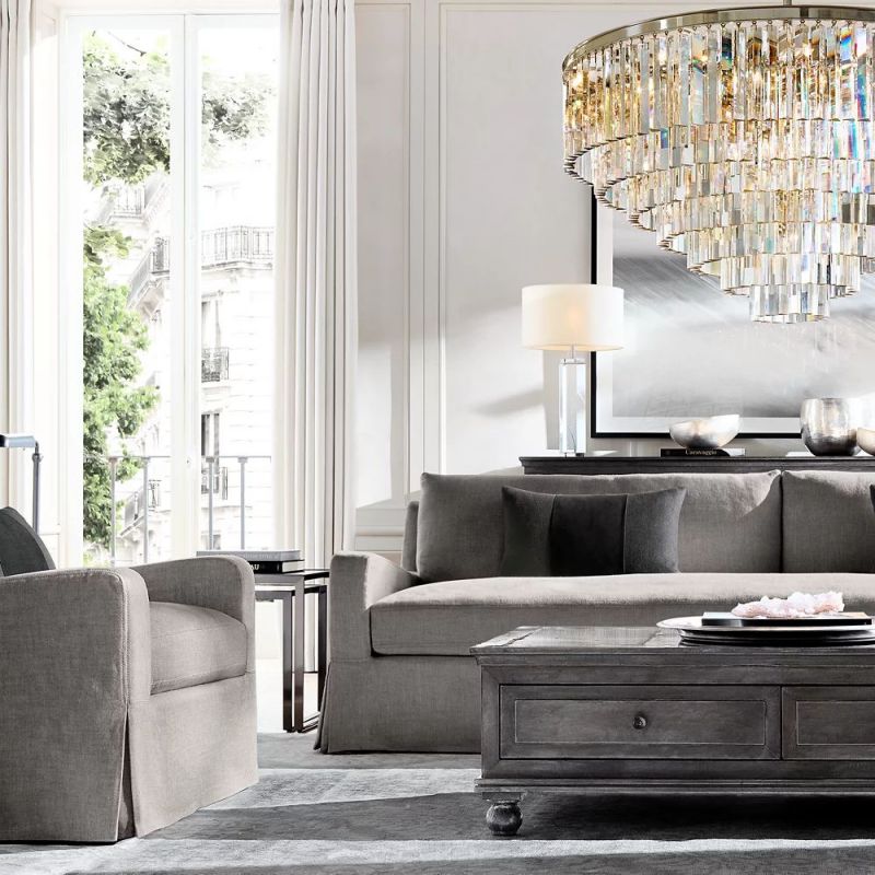 Leonor Vintage Round Chandelier 44”